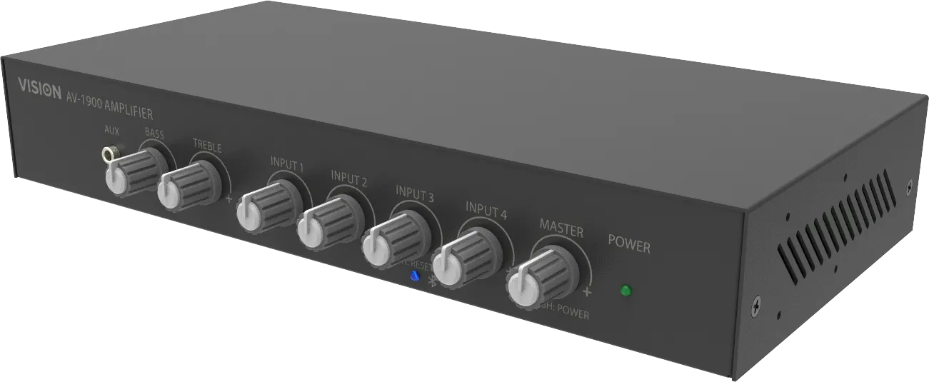 Vision Professional Digital Audio Mixer Amplifier - Lifetime Warranty - 2 X 50W (Rms @ 8 Ohms) - Rs-232 - Bluetooth (Ren