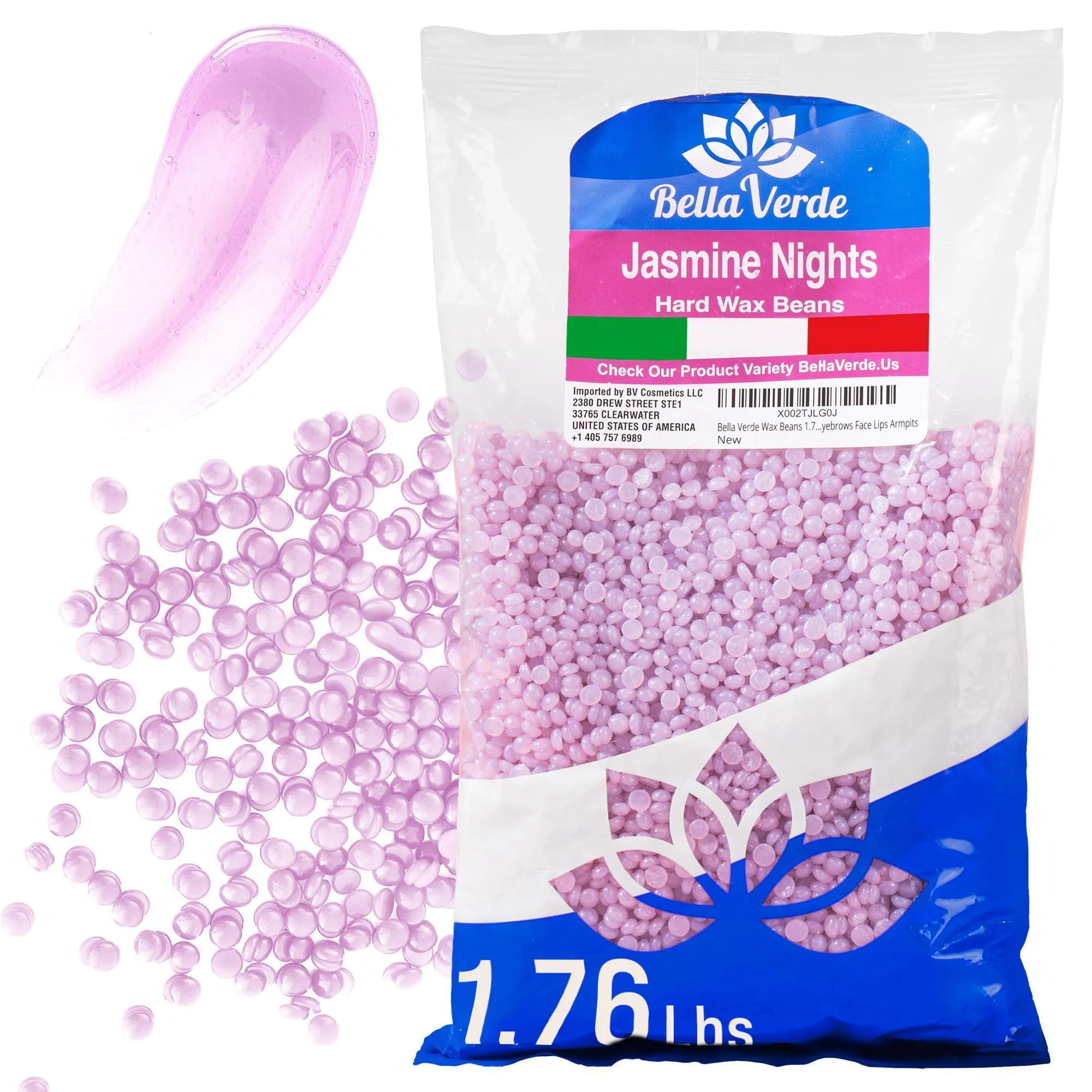 Wax Beans 1.76lbs Made in Italy Hard Wax Beads for Women and Men Hot Wax Violet