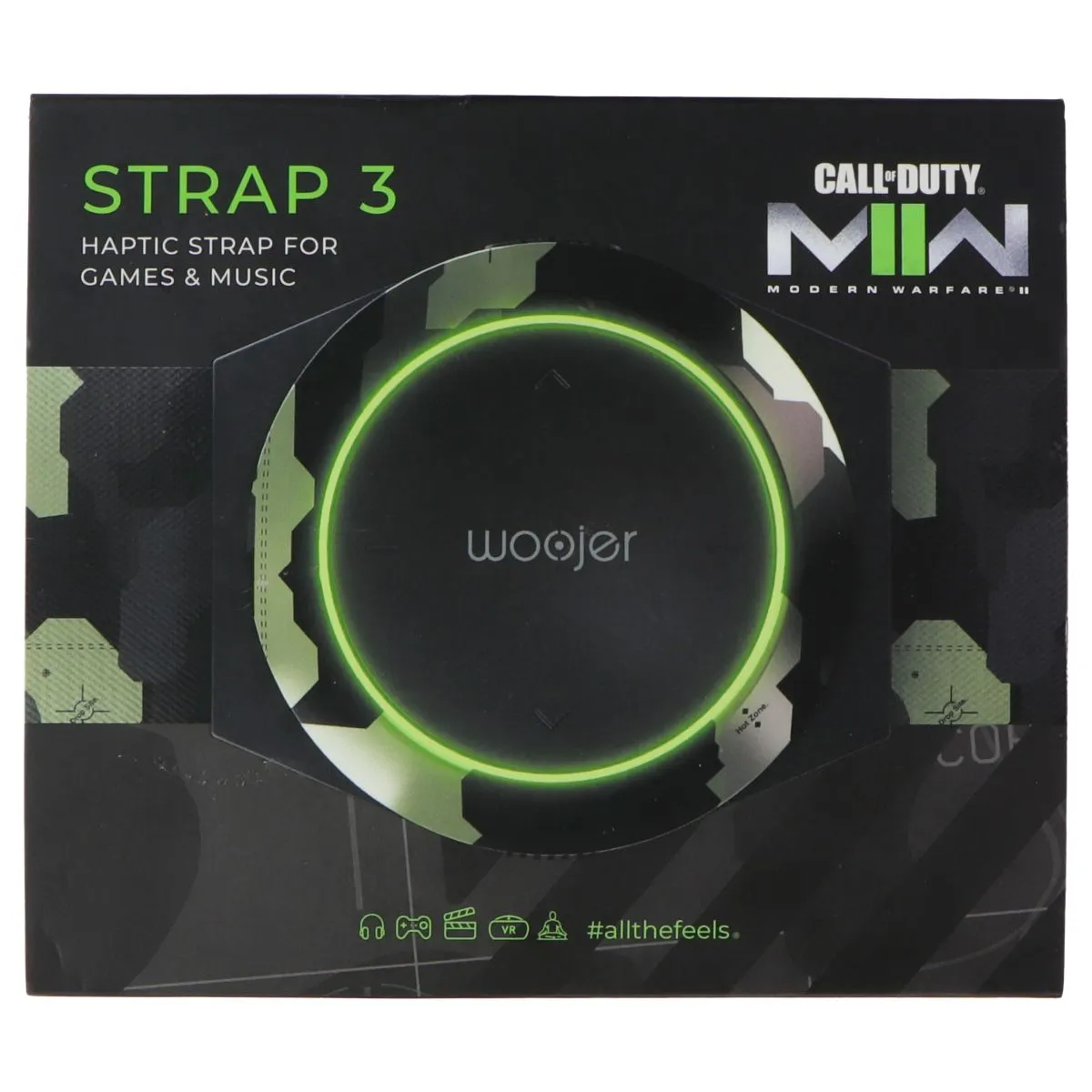 Woojer RGB Haptic Strap 3 for Games/Music - Call of Duty MW2 (Drop Zone Camo)